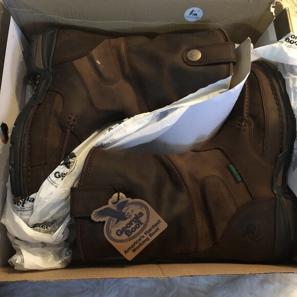 New Georgia Boot size 10.5W Men’s Brown Wellington Working Boots main image 5